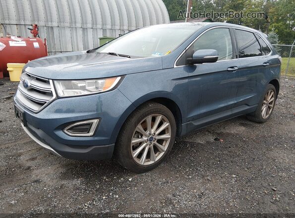 2FMPK4K8XJBC45516 2018 FORD EDGE Blue წინა მარცხენა ხედი სამი მეოთხედიდან