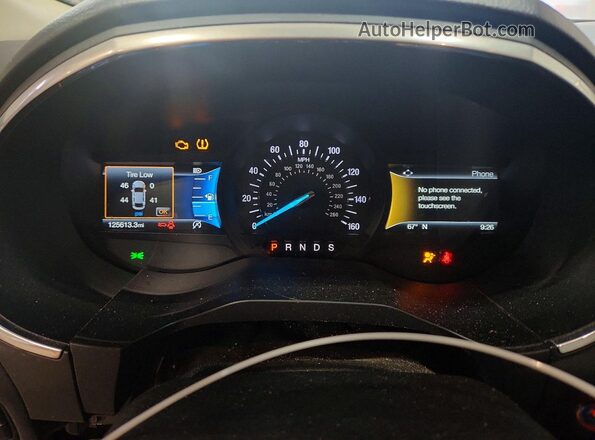 2FMPK4K90KBB54006 2019 FORD EDGE Black Вид щитка приладів