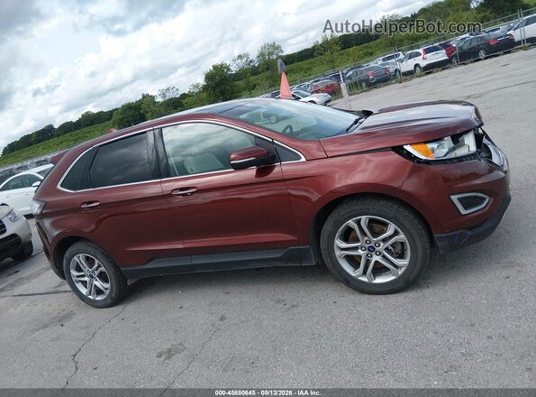 2FMPK4K91GBB40249 2016 FORD EDGE Brown Widok wnętrza z tyłu