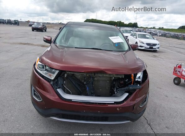 2FMPK4K91GBB40249 2016 FORD EDGE Brown Widok zestawu wskaźników