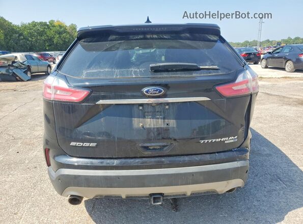 2FMPK4K91KBB97530 2019 FORD EDGE Черный Вид сзади