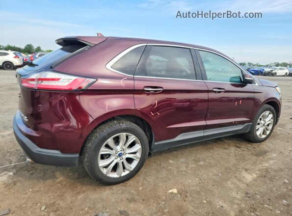 2FMPK4K91KBC18876 2019 FORD EDGE Maroon Tył prawy