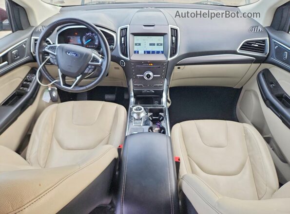 2FMPK4K91KBC18876 2019 FORD EDGE Maroon Widok deski rozdzielczej