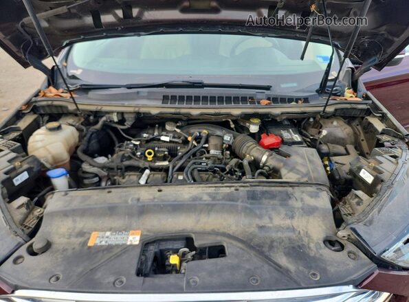 2FMPK4K91KBC18876 2019 FORD EDGE Maroon Widok wnętrza z tyłu