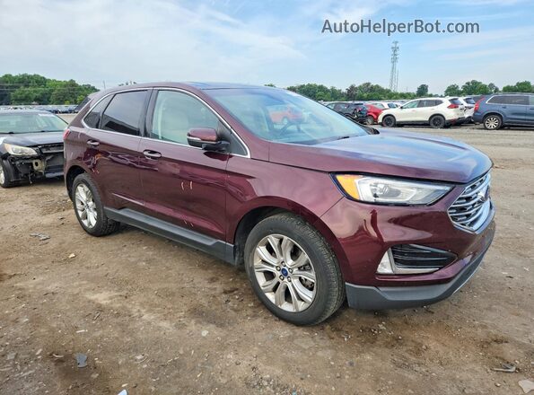 2FMPK4K91KBC18876 2019 FORD EDGE Maroon Przód prawy