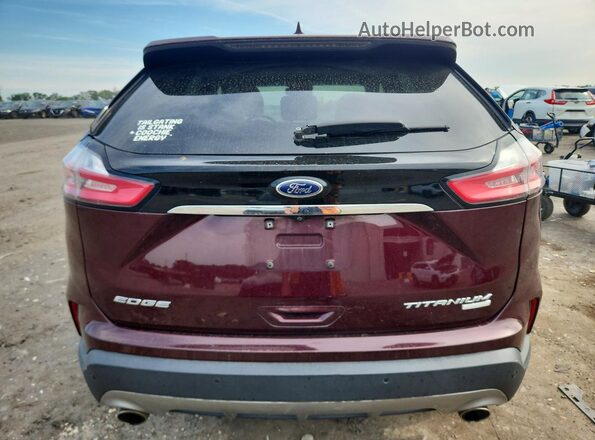 2FMPK4K91KBC18876 2019 FORD EDGE Maroon Widok z tyłu