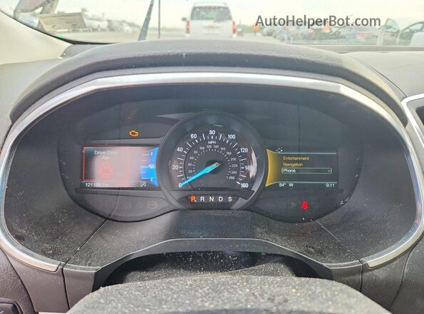 2FMPK4K91KBC18876 2019 FORD EDGE Maroon Widok zestawu wskaźników