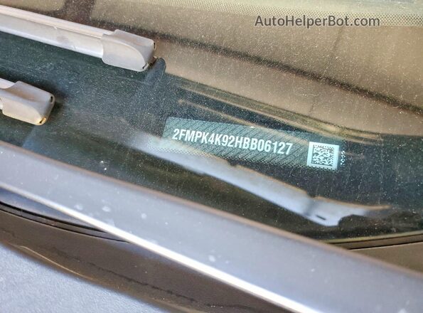 2FMPK4K92HBB06127 2017 FORD EDGE Black VIN sticker view