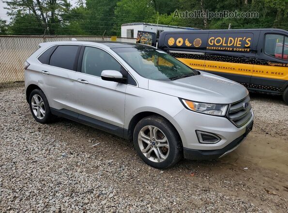 2FMPK4K92HBC03280 2017 FORD EDGE Silver Delantero derecho