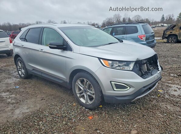 2FMPK4K92HBC05093 2017 FORD EDGE Silver Delantero derecho
