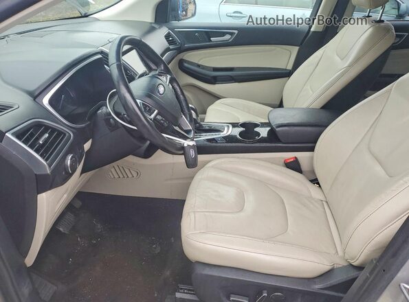 2FMPK4K92HBC05093 2017 FORD EDGE Silver Vista interior delantera