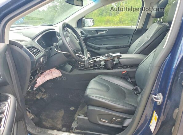 2FMPK4K92HBC21486 2017 FORD EDGE Blue Вид салону спереду