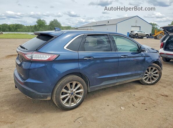 2FMPK4K92HBC21486 2017 FORD EDGE Blue Задня права чверть