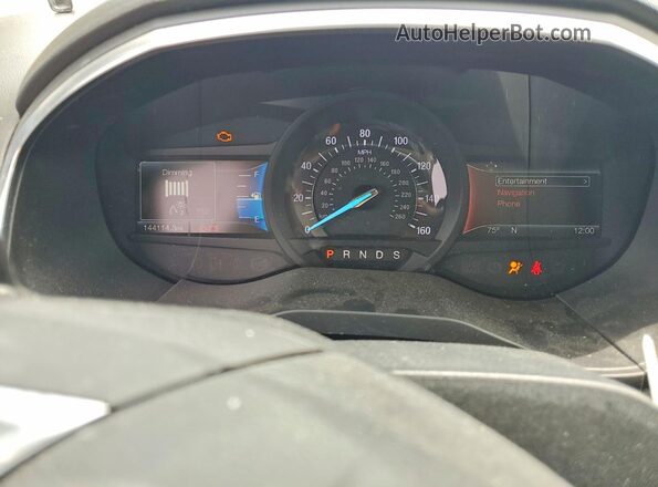 2FMPK4K92HBC21486 2017 FORD EDGE Blue Вид щитка приладів