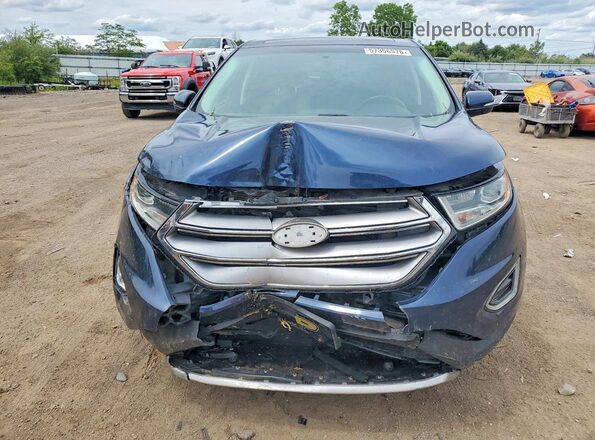 2FMPK4K92HBC21486 2017 FORD EDGE Blue Вид спереду