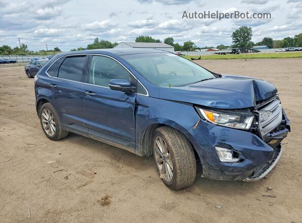 2FMPK4K92HBC21486 2017 FORD EDGE Blue Передня права чверть
