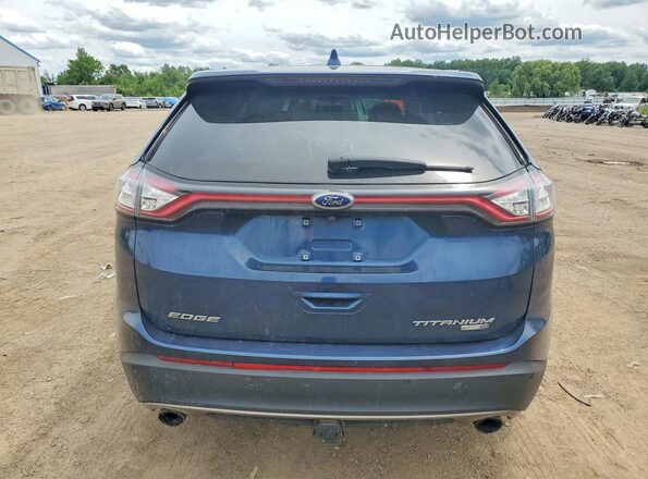 2FMPK4K92HBC21486 2017 FORD EDGE Blue Вид ззаду