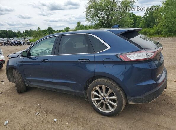 2FMPK4K92HBC21486 2017 FORD EDGE Blue Задня ліва чверть