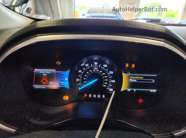 2FMPK4K92JBB15643 2018 FORD EDGE Blue Vista del cuadro de instrumentos