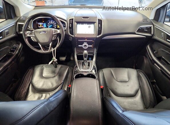 2FMPK4K92JBB15643 2018 FORD EDGE Blue Vista del salpicadero