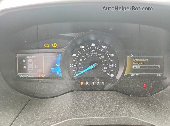2FMPK4K92KBB55626 2019 FORD EDGE Charcoal Սարքավորումների վահանակի տեսք