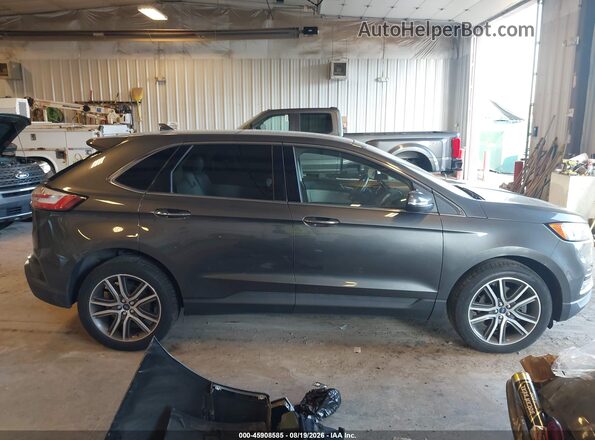2FMPK4K92KBB87203 2019 FORD EDGE Gray Вид задньої частини салону