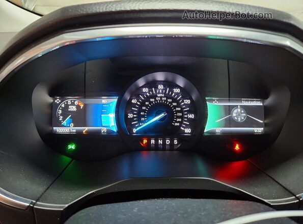 2FMPK4K92KBB87301 2019 FORD EDGE White Vista del cuadro de instrumentos
