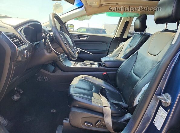 2FMPK4K92KBC05618 2019 FORD EDGE Синий Вид салона спереди