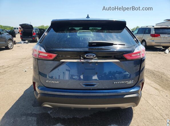 2FMPK4K92KBC05618 2019 FORD EDGE Синий Вид сзади