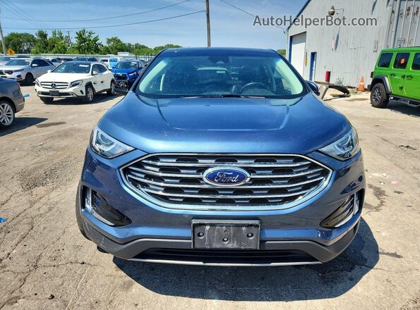 2FMPK4K92KBC05618 2019 FORD EDGE Синий Вид спереди