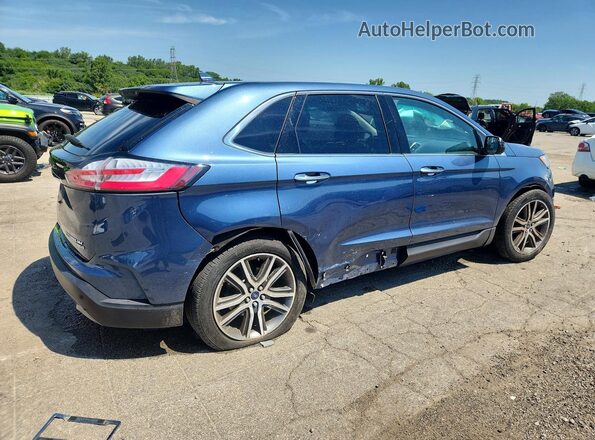 2FMPK4K92KBC05618 2019 FORD EDGE Синий Задняя правая четверть