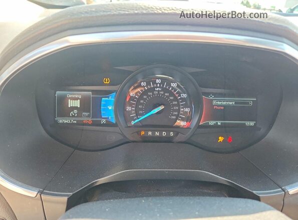 2FMPK4K92KBC05618 2019 FORD EDGE Синий Вид щитка приборов