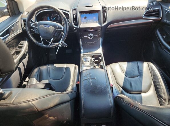 2FMPK4K92KBC05618 2019 FORD EDGE Синий Вид панели приборов