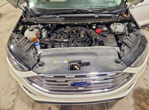 2FMPK4K92KBC14383 2019 FORD EDGE White Engine compartment view