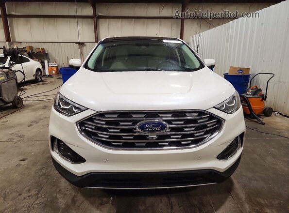 2FMPK4K92KBC14383 2019 FORD EDGE White Front view
