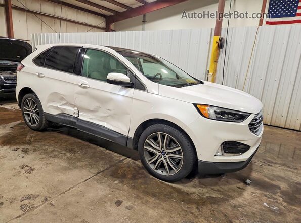 2FMPK4K92KBC14383 2019 FORD EDGE White Front right