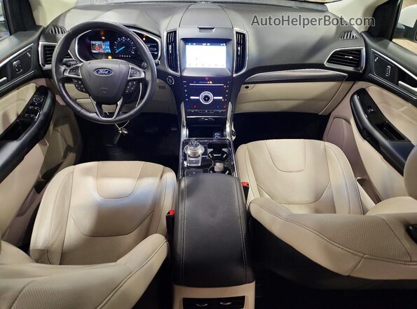 2FMPK4K92KBC14383 2019 FORD EDGE White Dashboard view