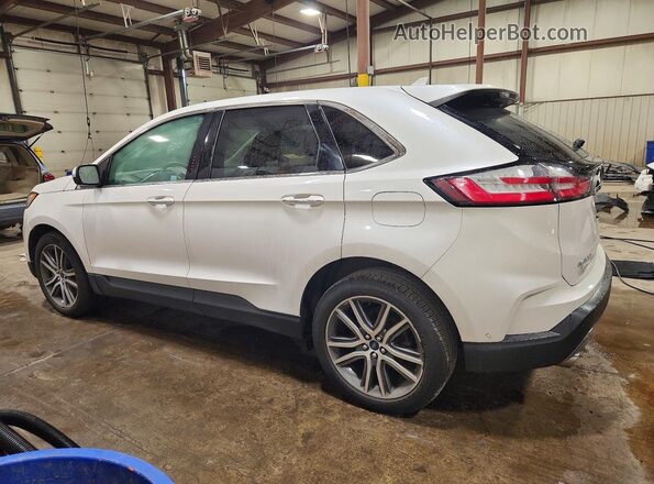 2FMPK4K92KBC14383 2019 FORD EDGE White Rear left