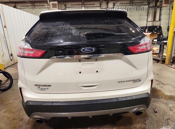 2FMPK4K92KBC14383 2019 FORD EDGE White Rear view