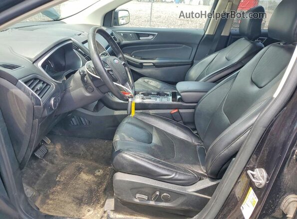 2FMPK4K92KBC17624 2019 FORD EDGE Black Vista interior delantera