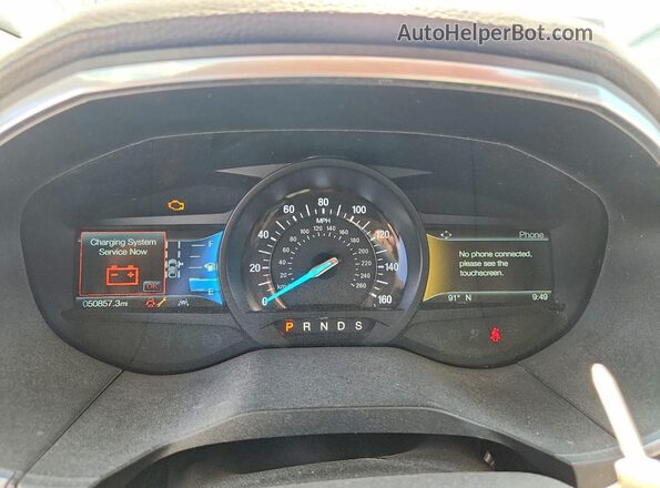 2FMPK4K92KBC23441 2019 FORD EDGE Black Widok zestawu wskaźników