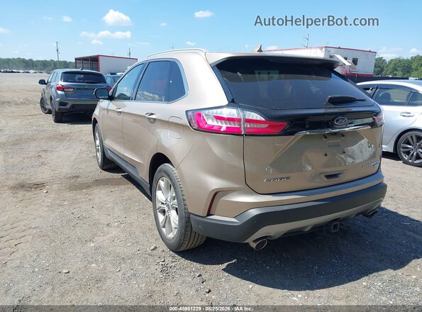 2FMPK4K92LBA74613 2020 FORD EDGE Gold Trasero izquierdo