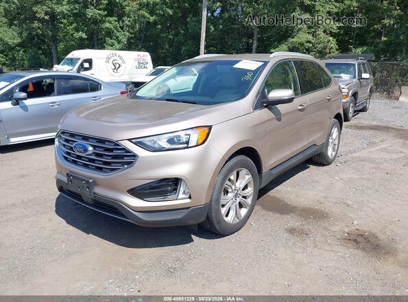 2FMPK4K92LBA74613 2020 FORD EDGE Gold Vista tres cuartos delantera izquierda