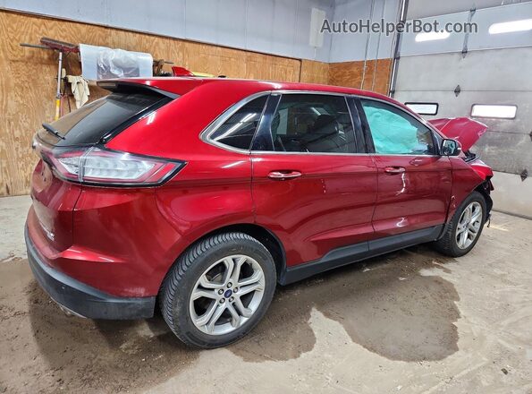 2FMPK4K93JBB44696 2018 FORD EDGE Burgundy Trasero derecho