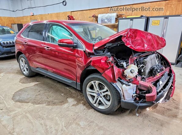 2FMPK4K93JBB44696 2018 FORD EDGE Burgundy Delantero derecho