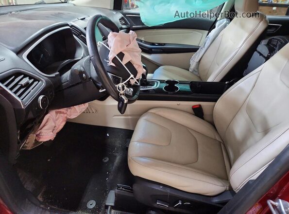 2FMPK4K93JBB44696 2018 FORD EDGE Burgundy Vista interior delantera