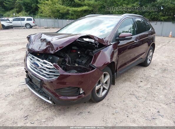 2FMPK4K93KBC08723 2019 FORD EDGE Burgundy Przód lewy