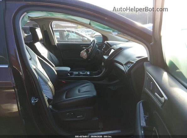 2FMPK4K93KBC08723 2019 FORD EDGE Burgundy Widok wnętrza z przodu