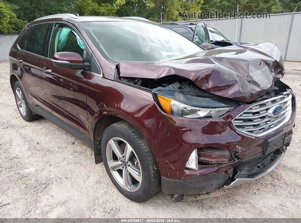 2FMPK4K93KBC08723 2019 FORD EDGE Burgundy Widok z przodu