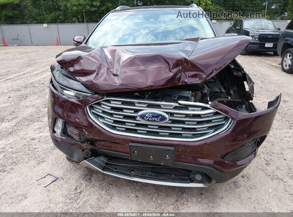 2FMPK4K93KBC08723 2019 FORD EDGE Burgundy Widok wnętrza z tyłu